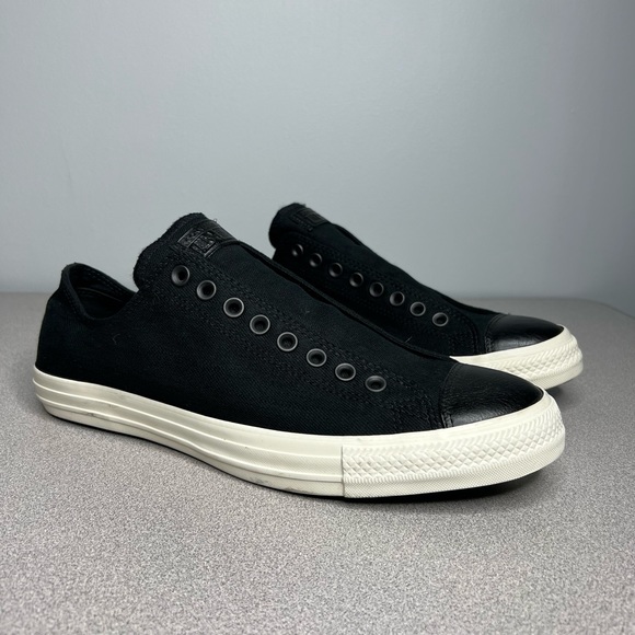 Converse Chuck Taylor All Star Sneaker Laceless Low Top Black Men Sz 12 165876C